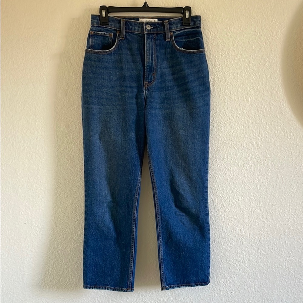 Abercrombie & Fitch 90s Straight Ultra High Rise Curve Love Denim Jeans 27 - Picture 3 of 7